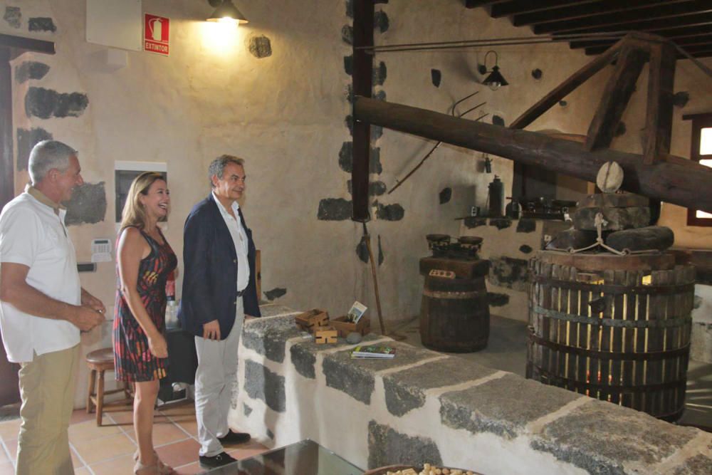 Zapatero en un acto público en la bodega La Florida