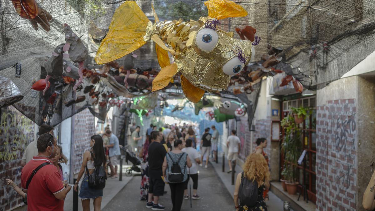 Una de las Portadalas de las Fiestas de Gràcia 2023.