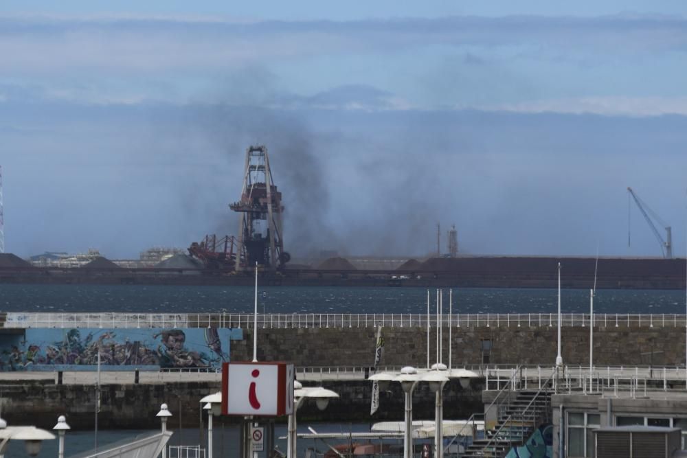 El temporal de viento causa estragos en Gijón