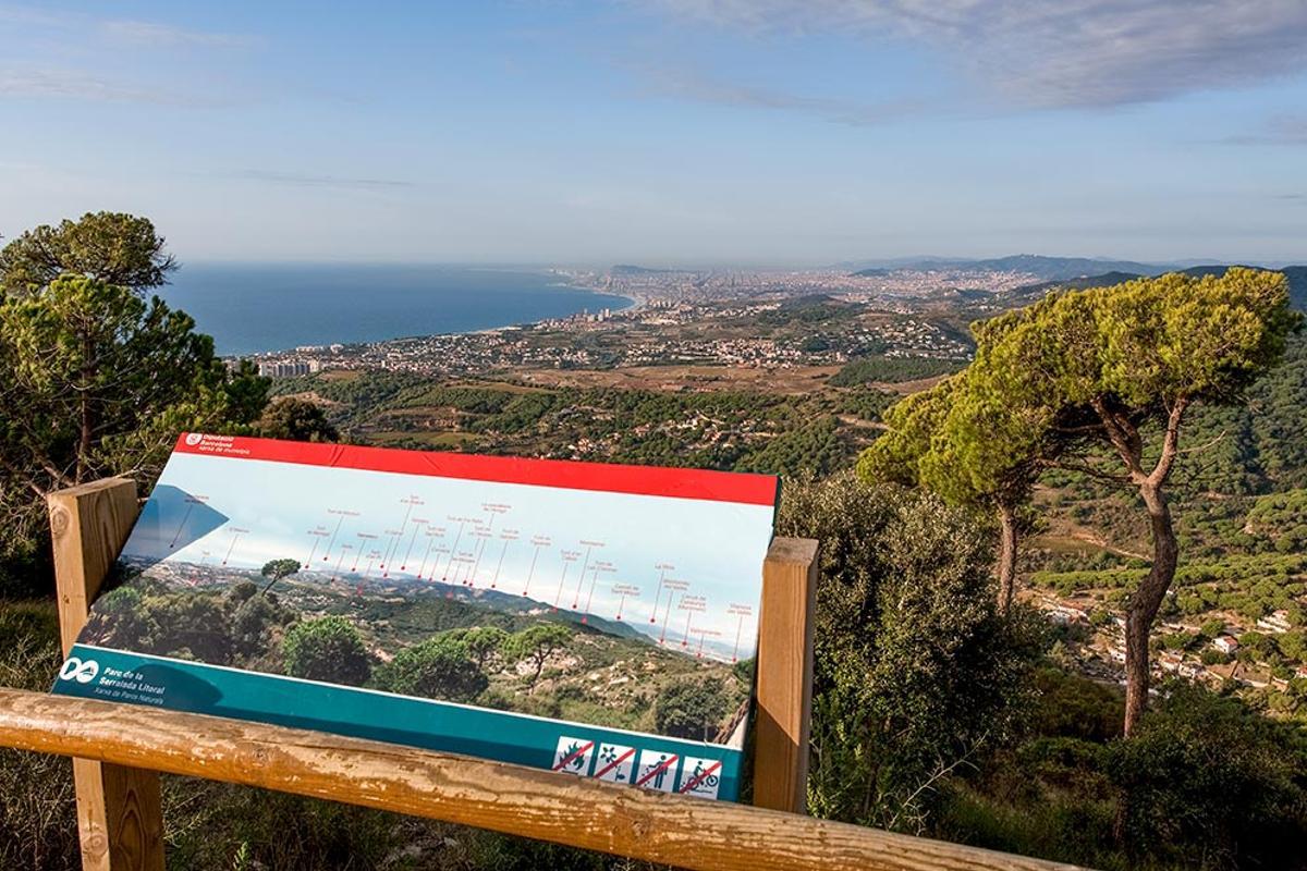 Paque de la Serralada Litoral,  mirador de la Cornisa (Teià)