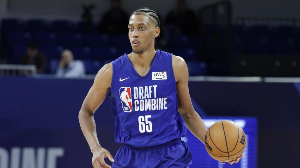 Baba Miller, en el Draft Combine de la NBA