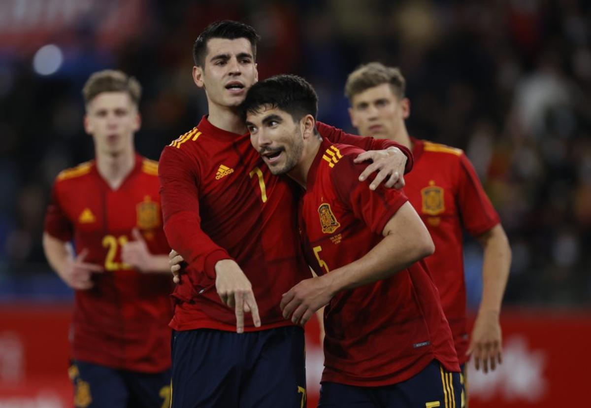 Celebración de uno de los goles a Islandia en 2022. | CABALAR