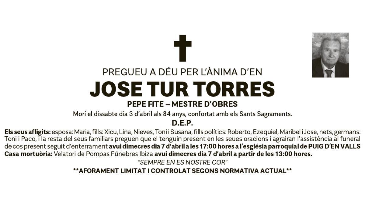 Esquela José Tur Torres