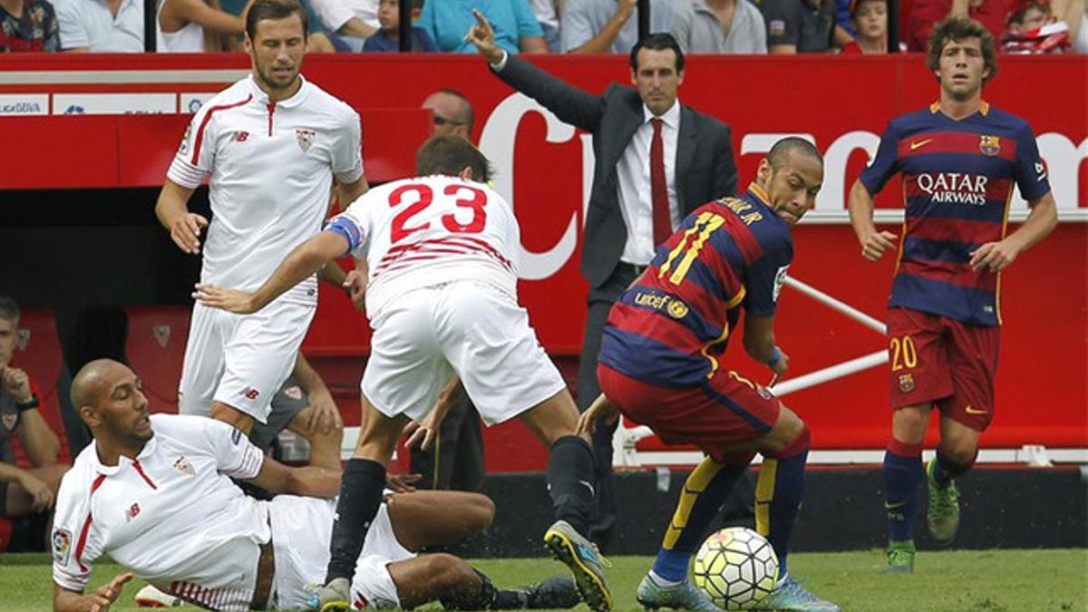 Neymar marcó de penalti el único gol del Barça