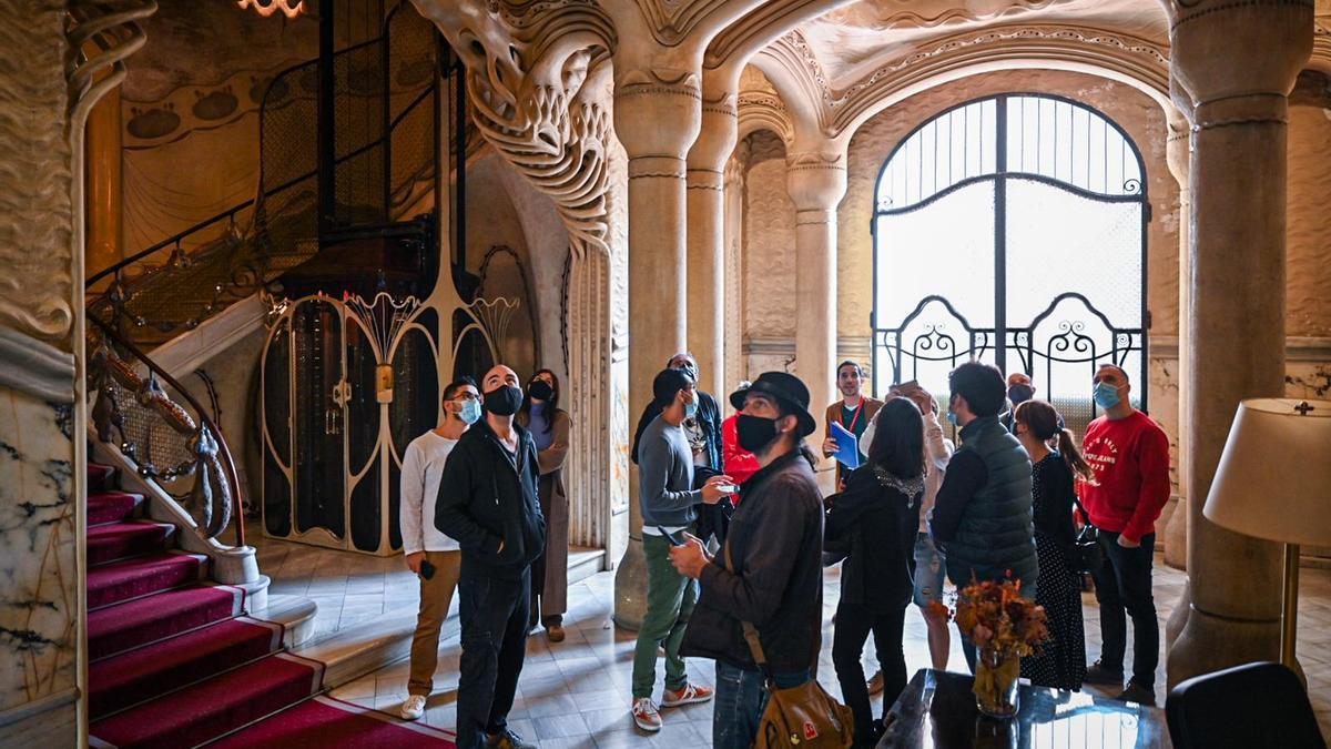 La Casa Sayrach, en la Diagonal de Barcelona, durante la celebración de las jornadas Open House.