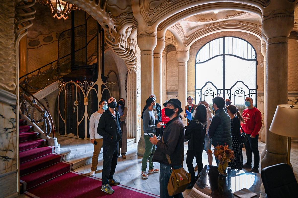 La Casa Sayrach, en la Diagonal de Barcelona, durante la celebración de las jornadas Open House.