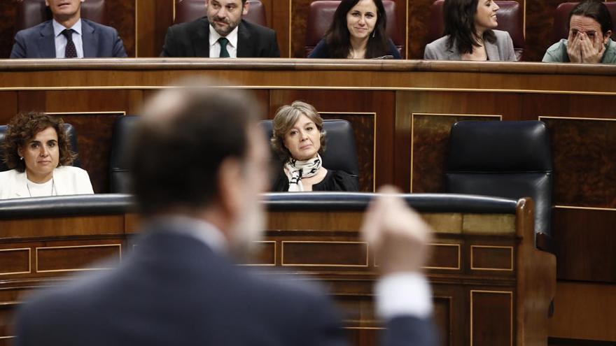 Rajoy, d&#039;espatlles, aquest dimecres al Congrés.