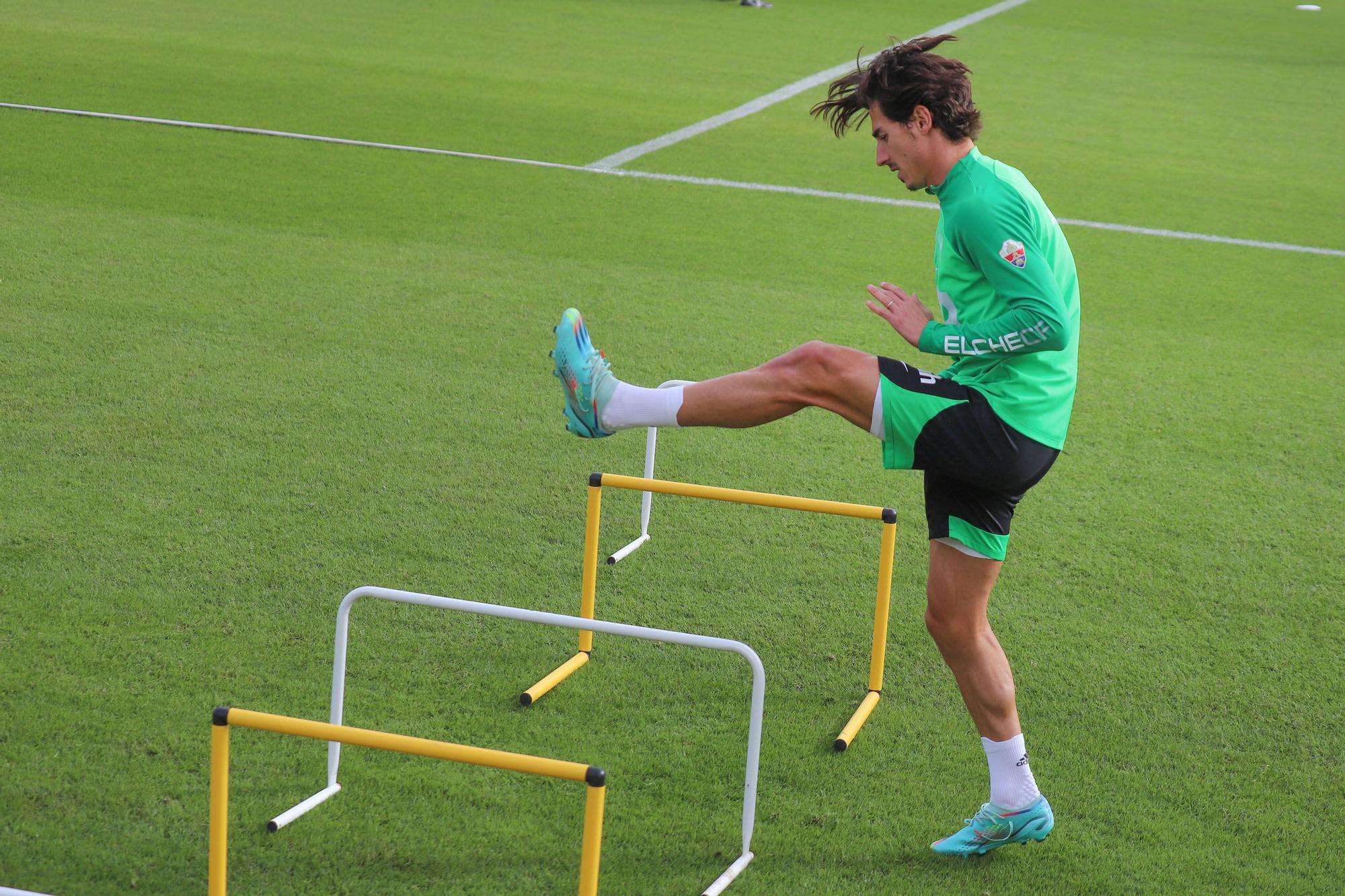 Primer entrenamiento de Machín como entrenador del Elche CF