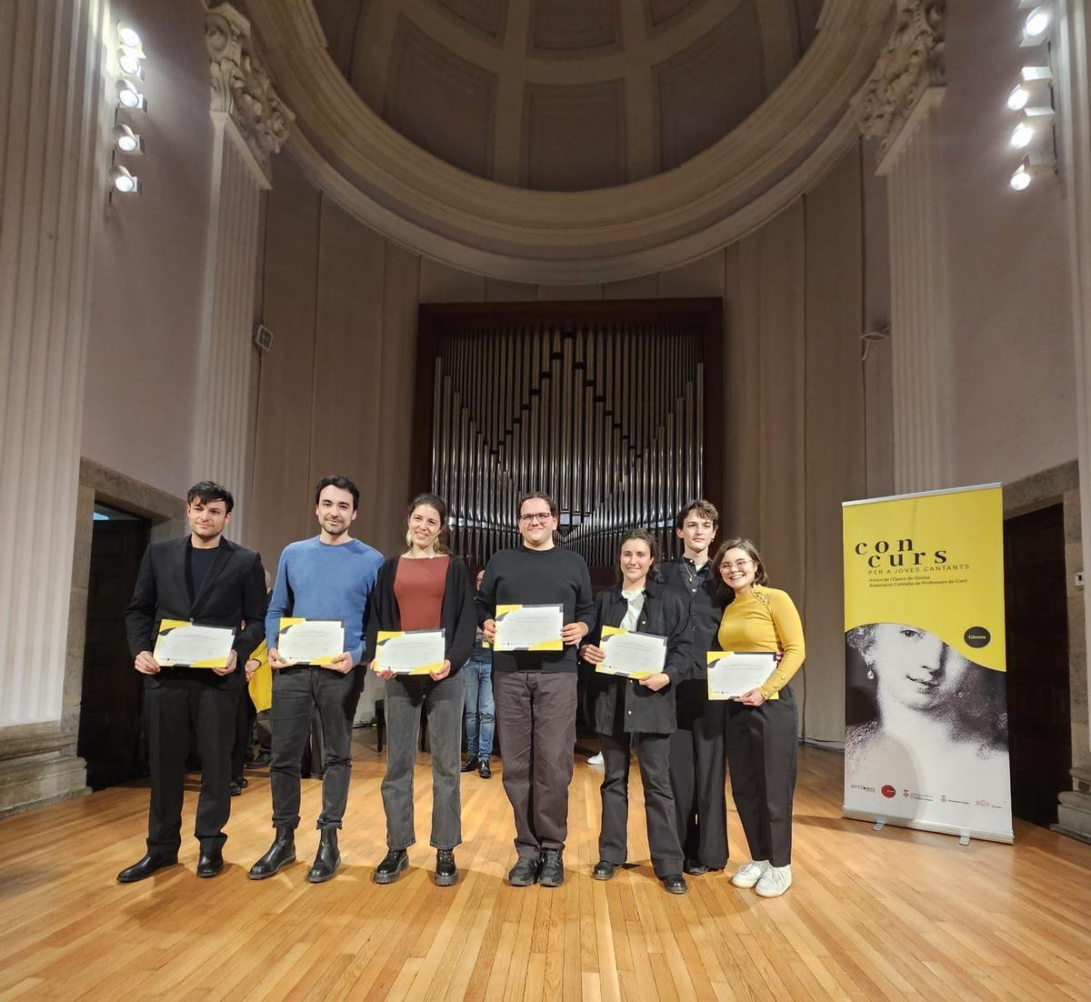 Els premiats de la tercera edició del concurs de cant.
