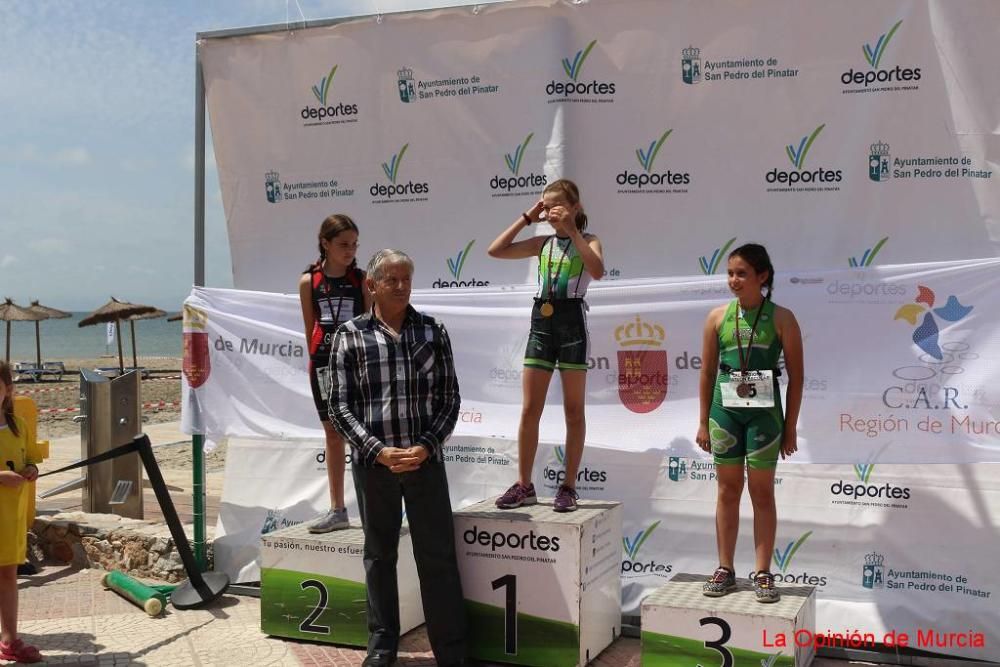 Final de triatlón de deporte escolar