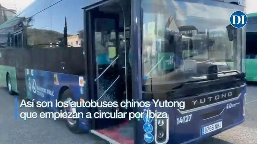 This is what the Chinese Yutong buses look like as they begin operating in Ibiza.