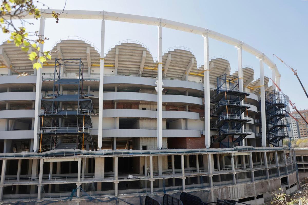 Avances en las obras del Nou Mestalla.