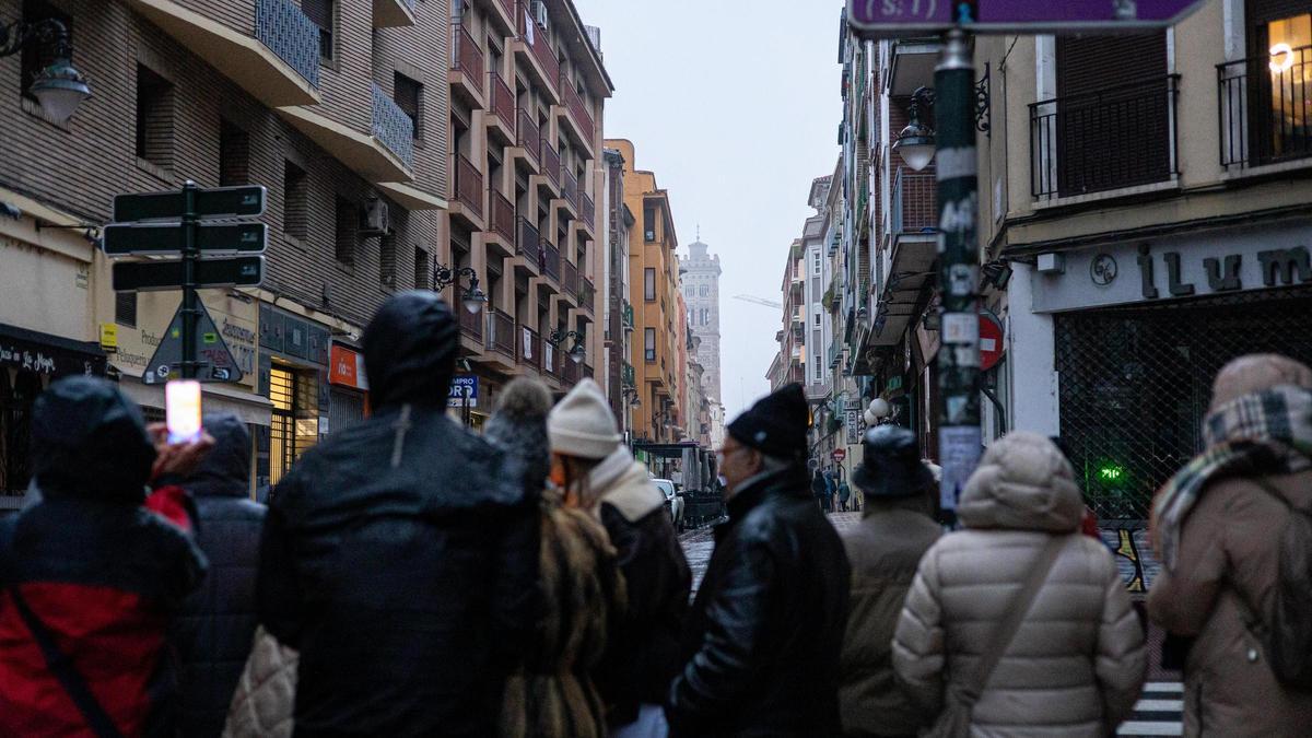 En imágenes | La lluvia desluce el esperado fenómeno del solsticio de invierno en Zaragoza