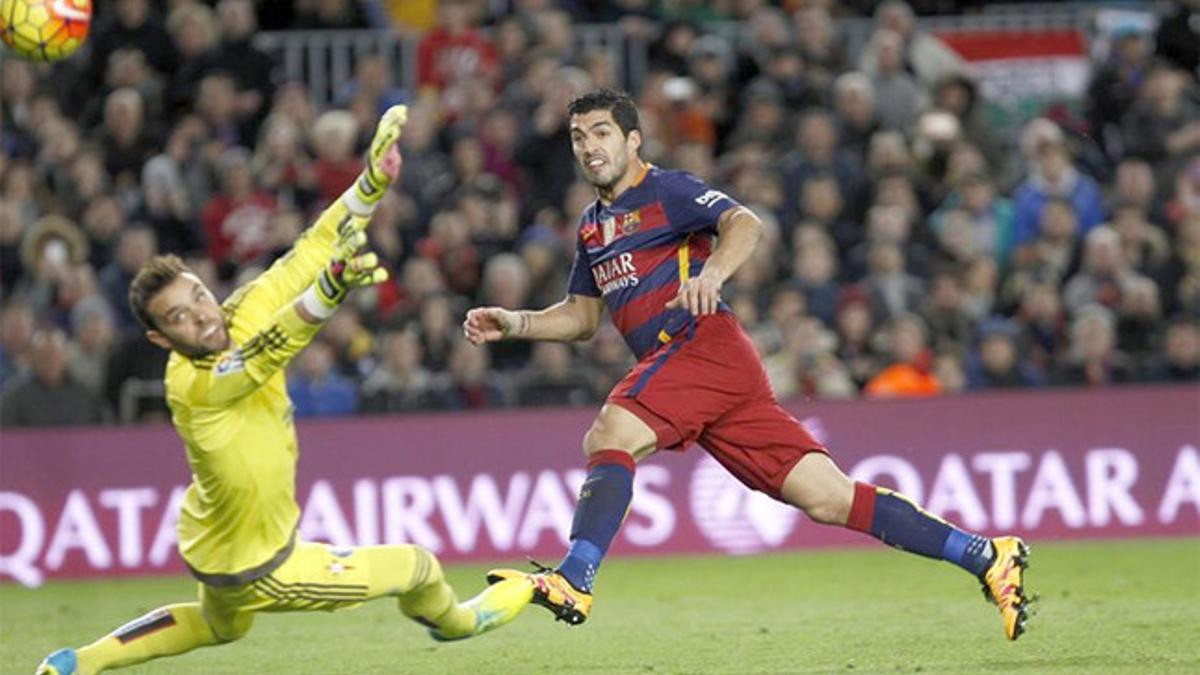 Así marcó Luis Suárez su primer gol de la noche