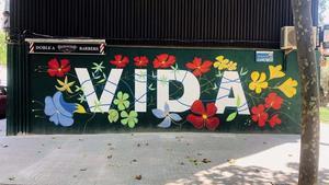 Un mural en el barrio de Sant Ildefons, en Cornellà.