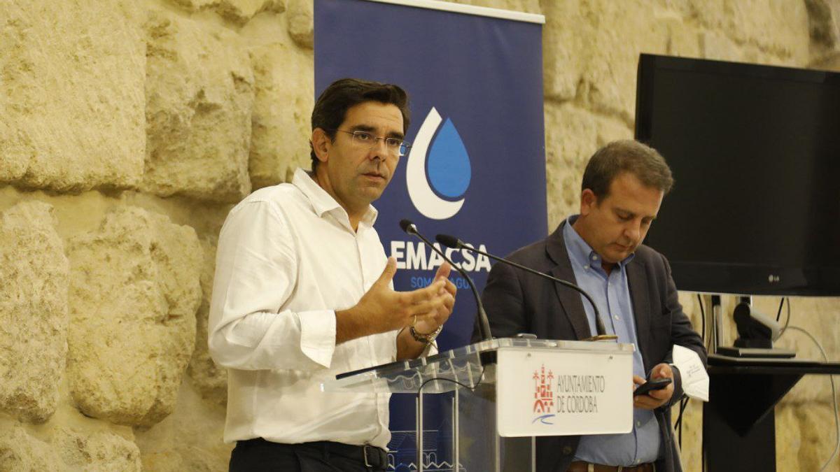 Ramón Díaz-Castellanos, cuando era presidente de Emacsa, y Rafael Carlos Serrano.