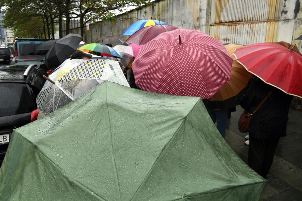 Viento y lluvia en A Coruña por la borrasca Miguel