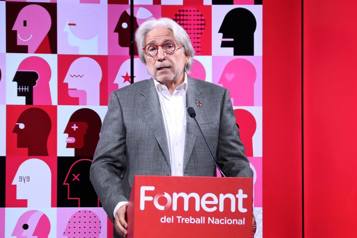El president de la patronal Foment del Treball, Josep Sánchez Llibre, en un acte aquest dimarts.