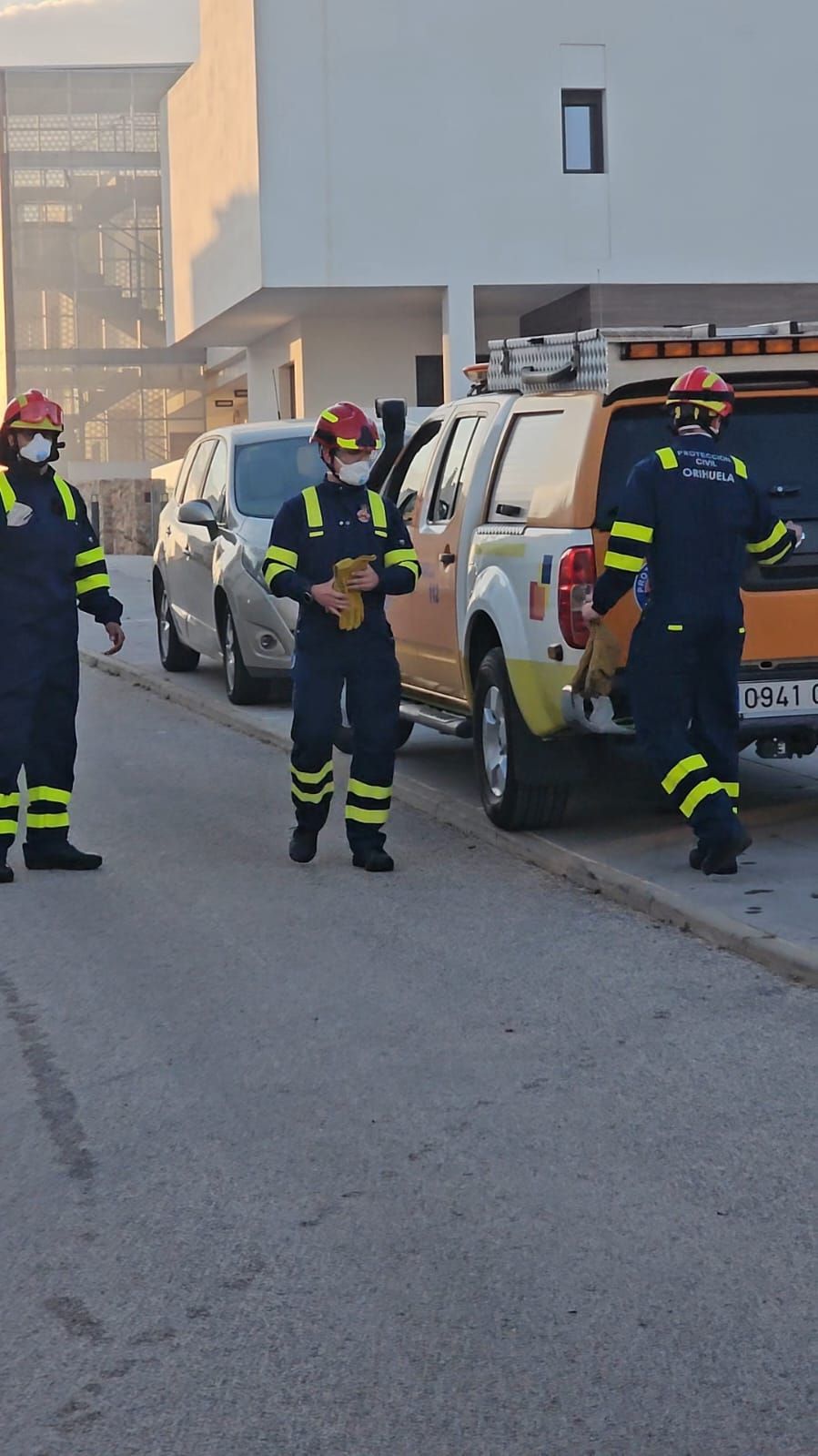Las llamas del incendio en Orihuela Costa