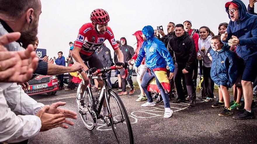 Froome, durante una etapa de la última Vuelta a España. // @chrisfroome