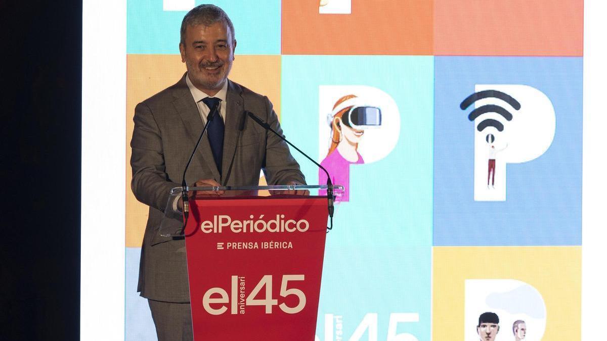 Jaume Collboni, alcalde de Barcelona, durante el 45 aniversario de El Periódico.