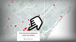 Mapa de los siniestros den Barcelona