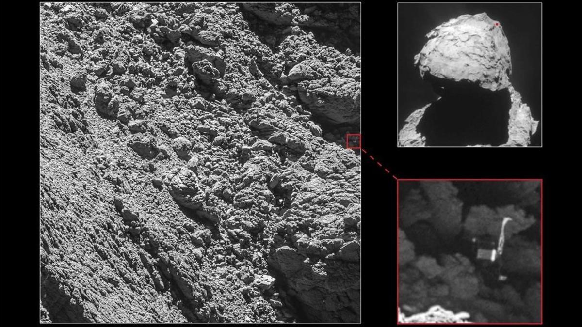 Imágenes del módulo Philae sobre la superficie del cometa 67P/Churyumov-Gerasimenko