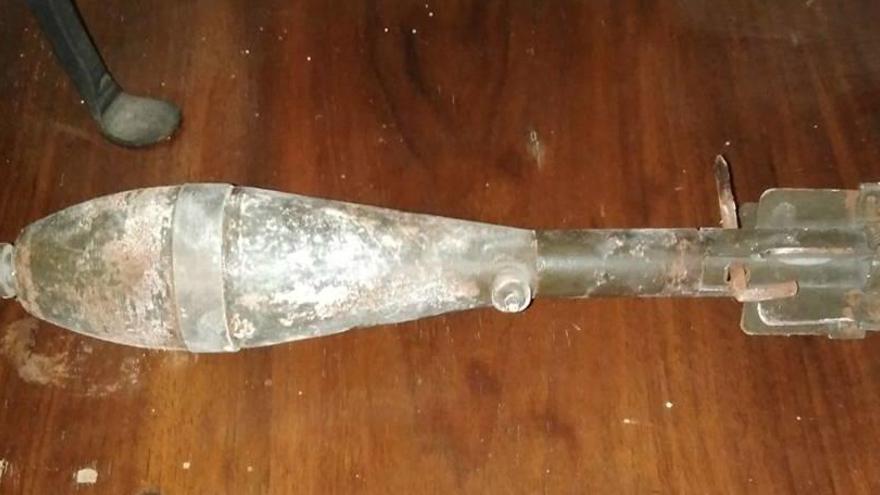 La granada de mortero de la Guerra Civil encontrada en una vivienda de Beneixama tras fallecer el propietario