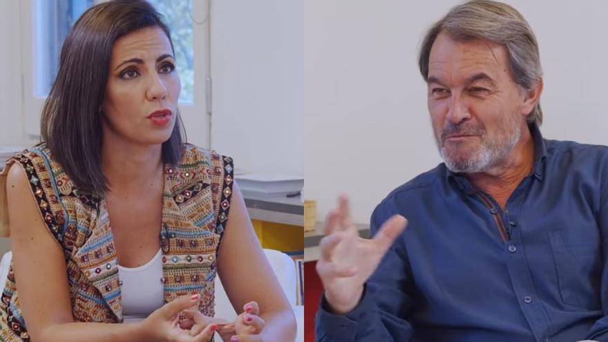 Artur Mas se estrena como presentador de televisión entrevistando a Ana Pastor en 8TV