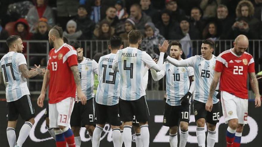 Argentina supera a Rusia en el reestreno del Luzhnikí