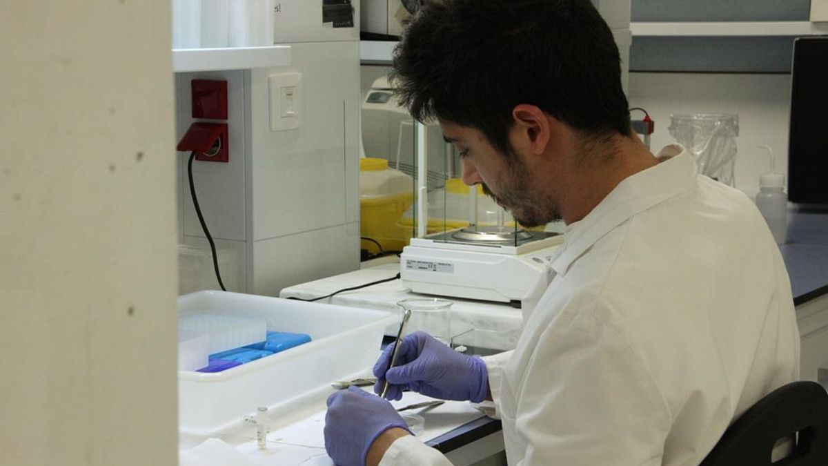 Un investigador treballant en el Biobanc de l'hospital Sant Joan de Reus