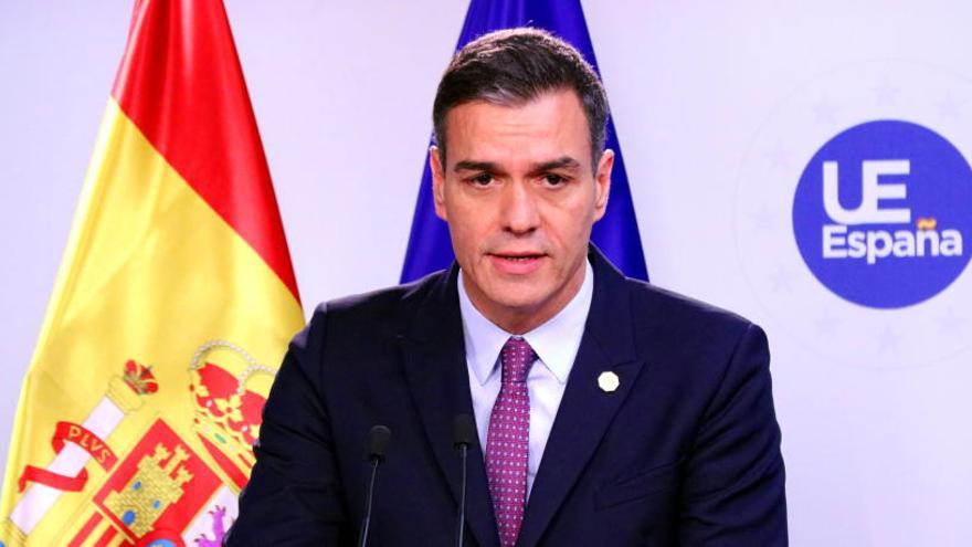 Sánchez, en una roda de premsa