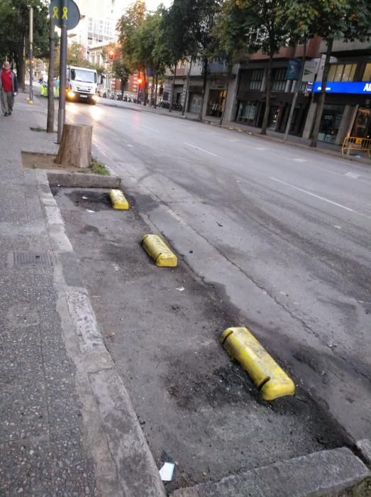 Girona intenta tornar a la normalitat després dels aldarulls de dimecres a la nit