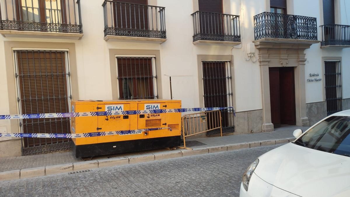 Generador eléctrico instalado en una residencia de mayores de Baena.