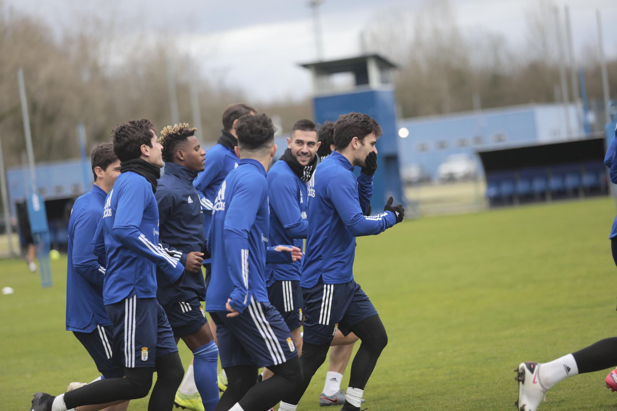 Último entrenamiento del año del Real Oviedo