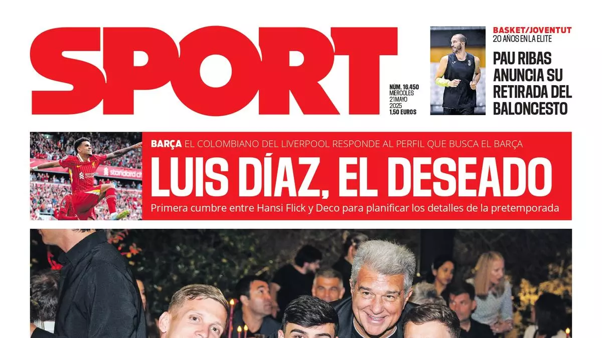 Esta es la portada de SPORT de hoy