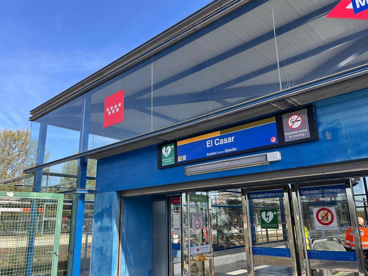 Estación de la línea 3 en El Casar los primeros días tras su inauguración
