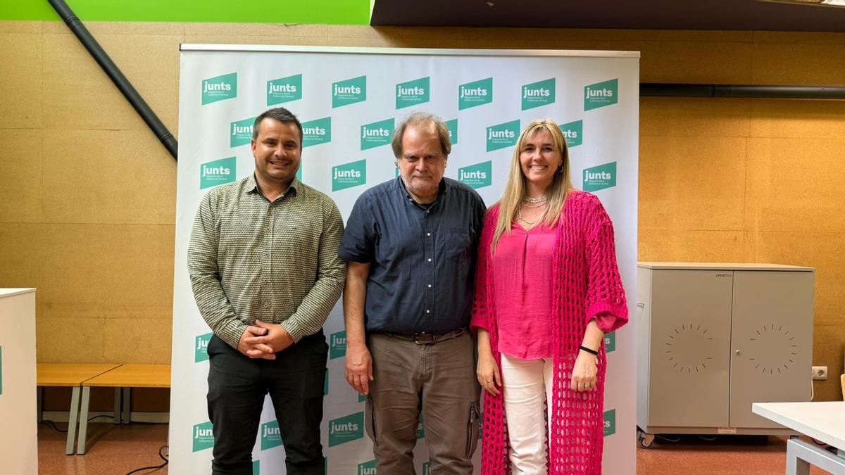 Pep Vall, Sergi Grau i Eulàlia Sardà, aquest dimecres a Avinyó
