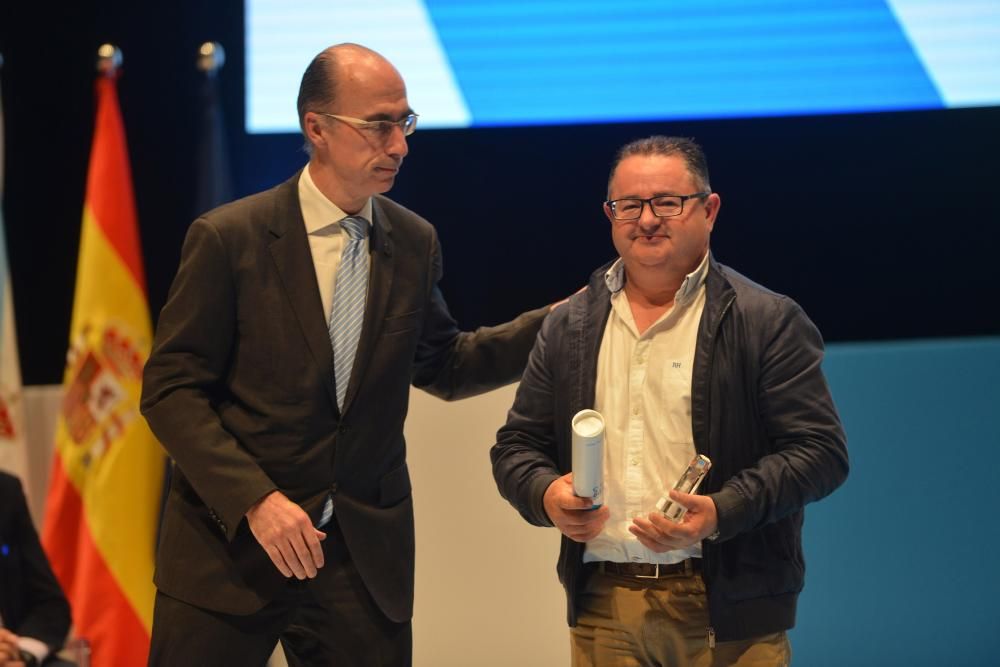 Los premiados, durante la gala // Gustavo Santos