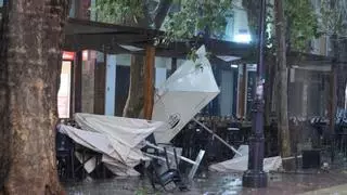 Las tormentas se ceban con el interior de la Comunitat Valenciana: ramblas crecidas tras 141,6 l/m² y rachas de 100 km/h en Torás