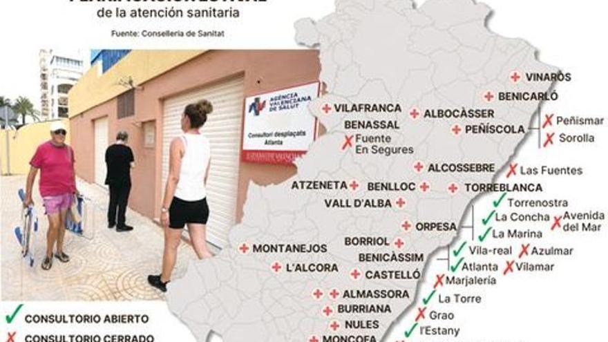 El mapa del refuerzo sanitario para verano en Castellón