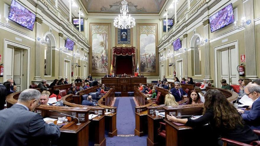 Los diputados durante una sesión en el Parlamento de Canarias.