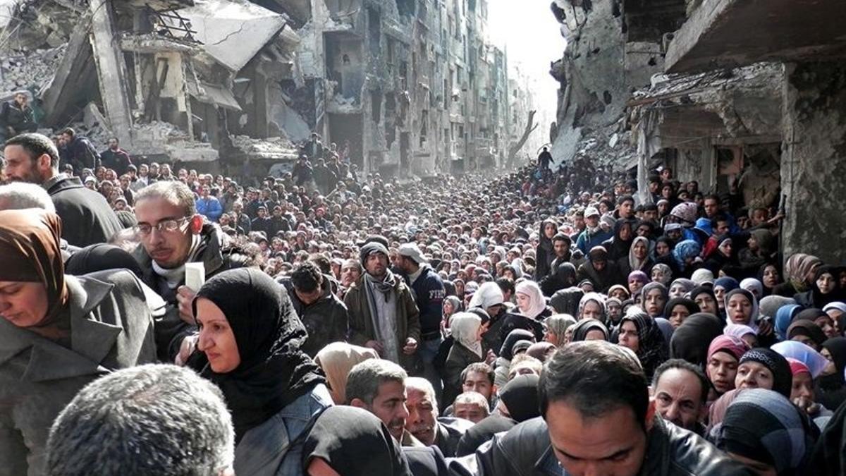 Campo de refugiados palestinos de Yarmuk (Siria).