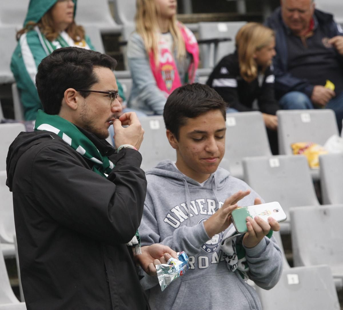 La afición cordobesista en el partido contra el Mallorca