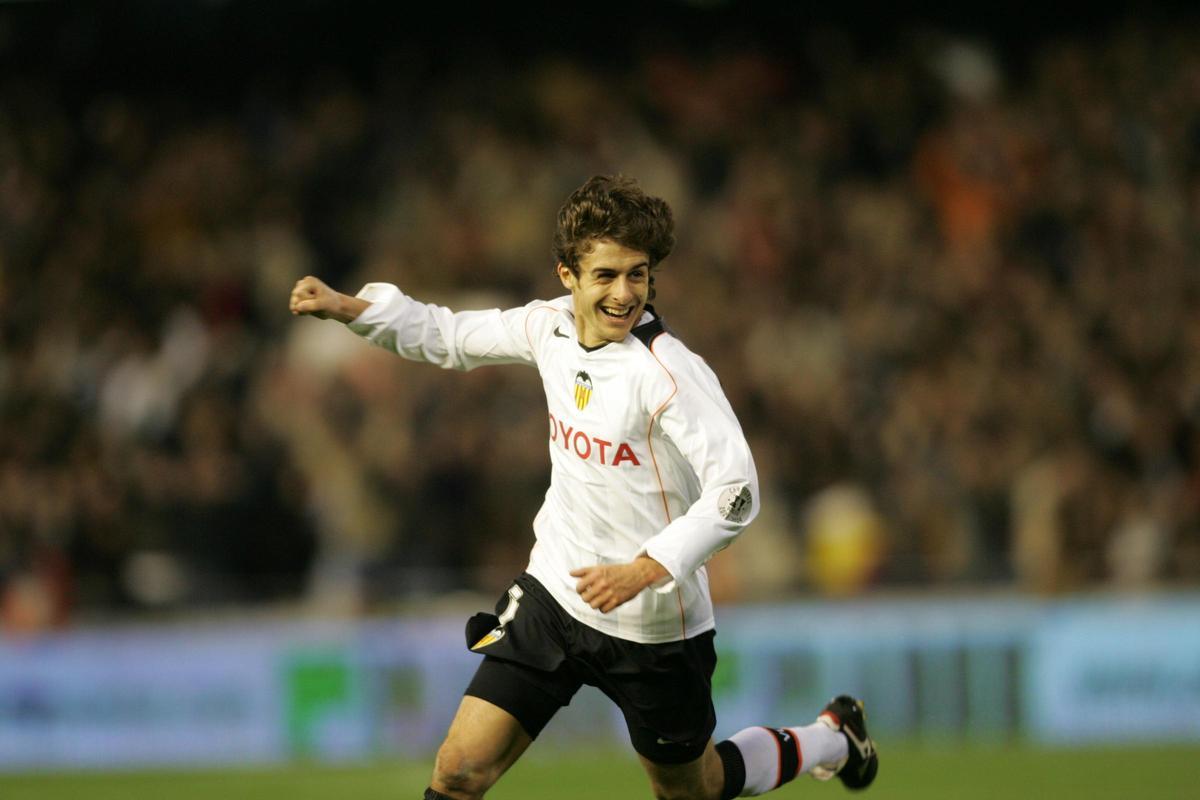 Pablo Aimar con el Valencia CF