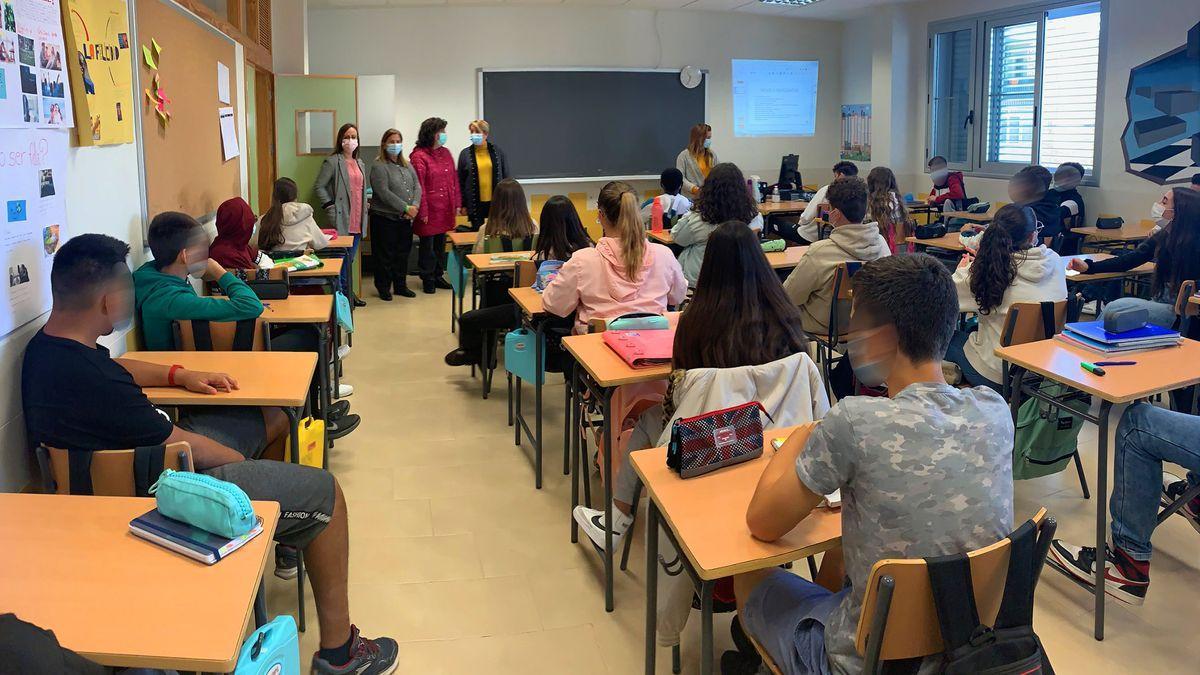 Un aula de instituto de la Región de Murcia.