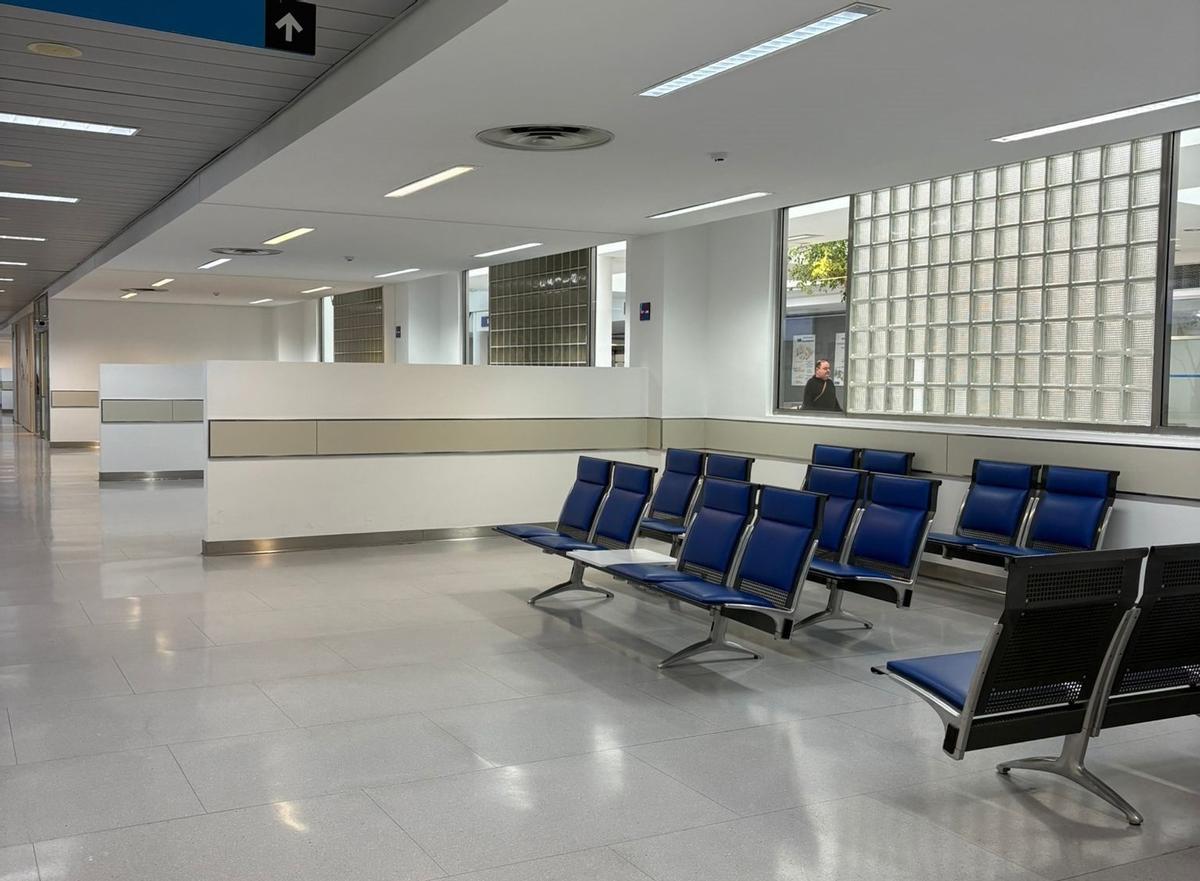 Sala de espera del Hospital Son Espases, este martes.