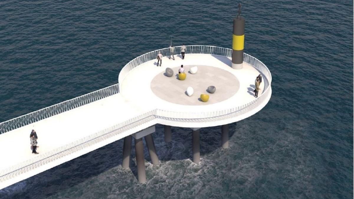 Recreación de la fase marítima del paseo del Pantalán.