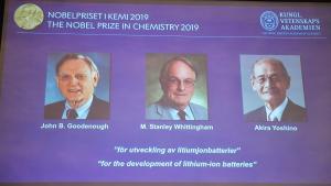 zentauroepp50314464 a screen displays the portraits of the laureates of the 2019191009120927