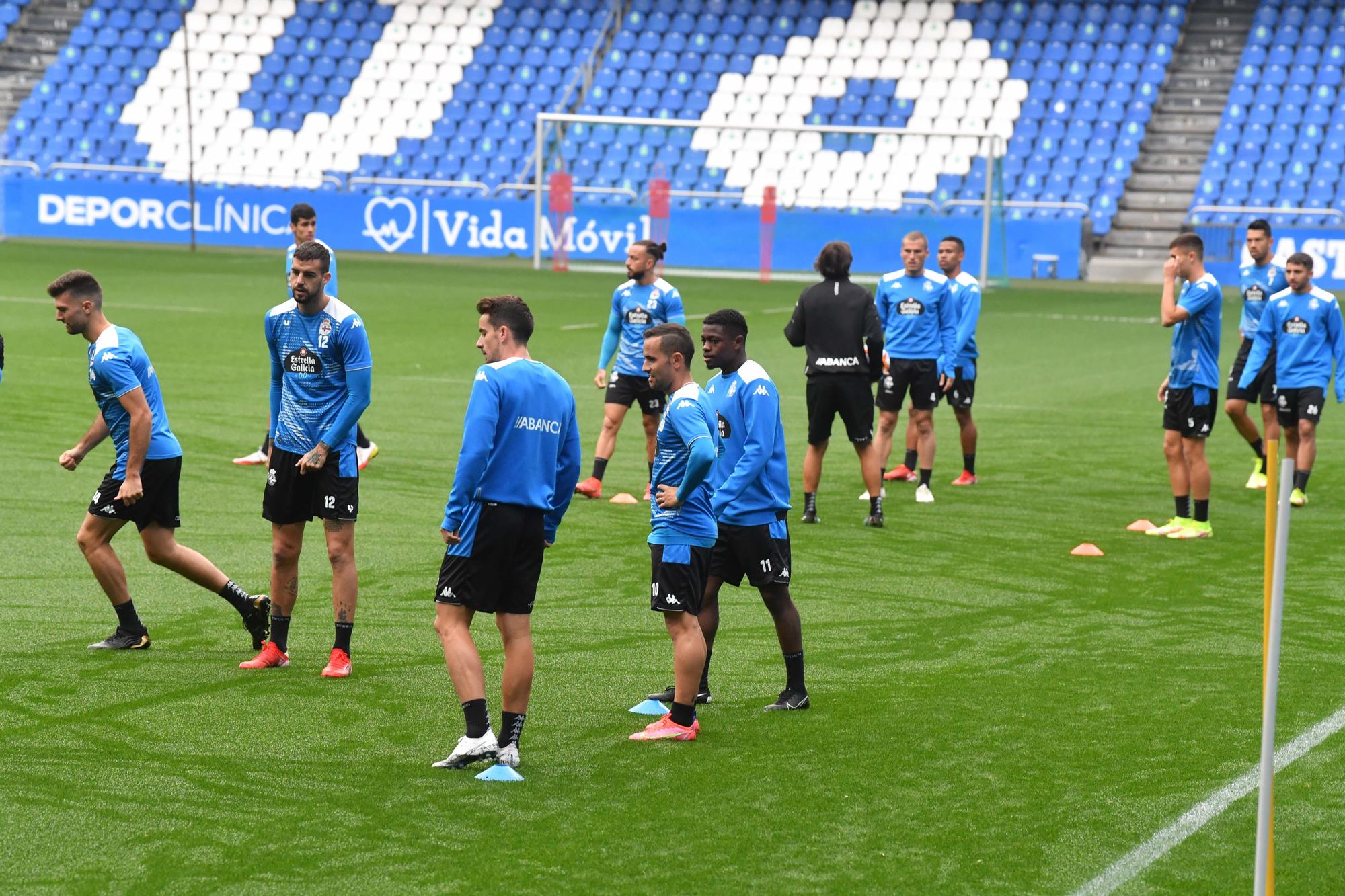 Entrenamiento en Riazor a puerta cerrada